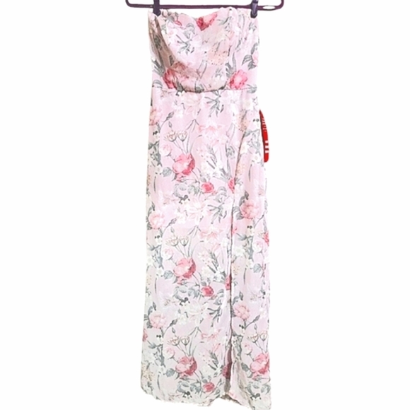 Speechless Dresses & Skirts - Speechless Pastel floral chiffon strapless maxi dress. Size small NWT